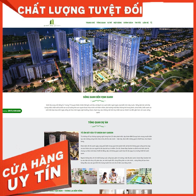 Landing Page Giới Thiệu 1 Dự Án Bất Động Sản (Tặng miễn phí Hosting 1 năm + USB 4GB)