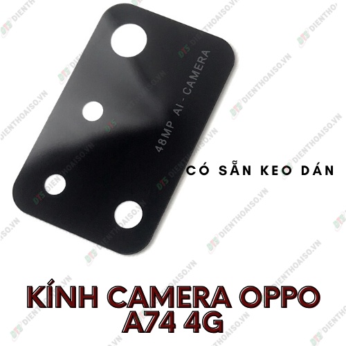 Kính camera oppo a74 4g kèm keo dán