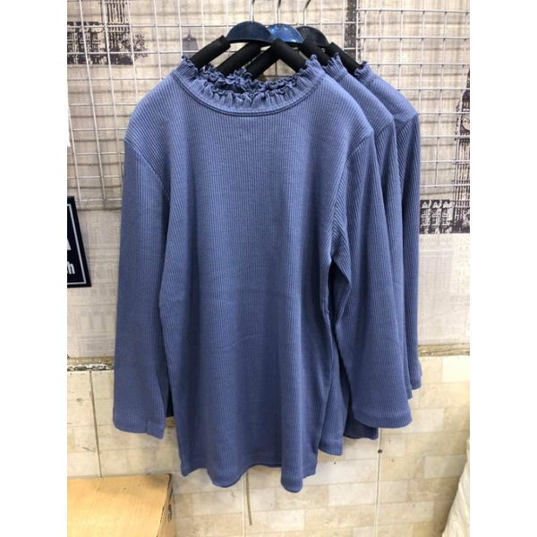 Áo thun nữ xuất nhật tay lửng, cotton gân