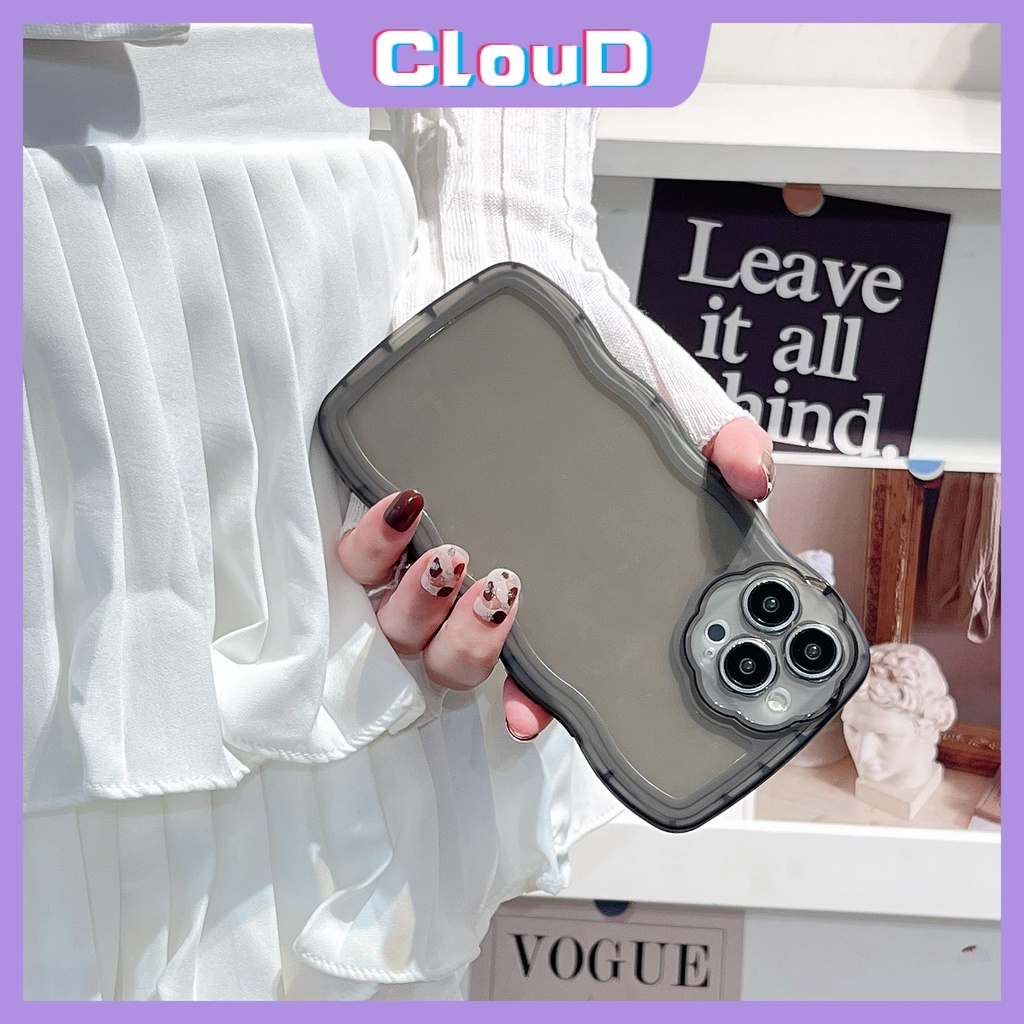 Ốp Điện Thoại Tpu Mềm Trong Suốt Chống Sốc Màu Kẹo Viền Lượn Sóng Cho IPhone 13 11 12 Pro Max XR 7plus 8plus XS X 7 8