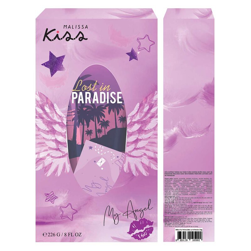 Hộp Quà Sữa Dưỡng Thể Malissa Kiss Giftbox Body Lotion #Lost In Paradise 226g