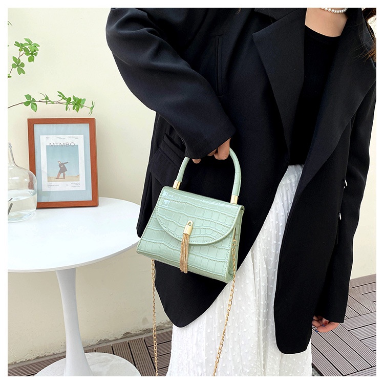 Túi Đeo JASMIN NOIR Chéo Giả Da Cá Sấu Thời Trang Nữ