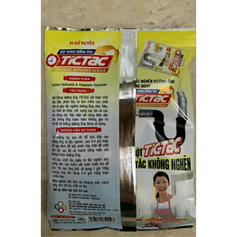 Men bể phốt thông đường ống Tictac (giá rẻ)