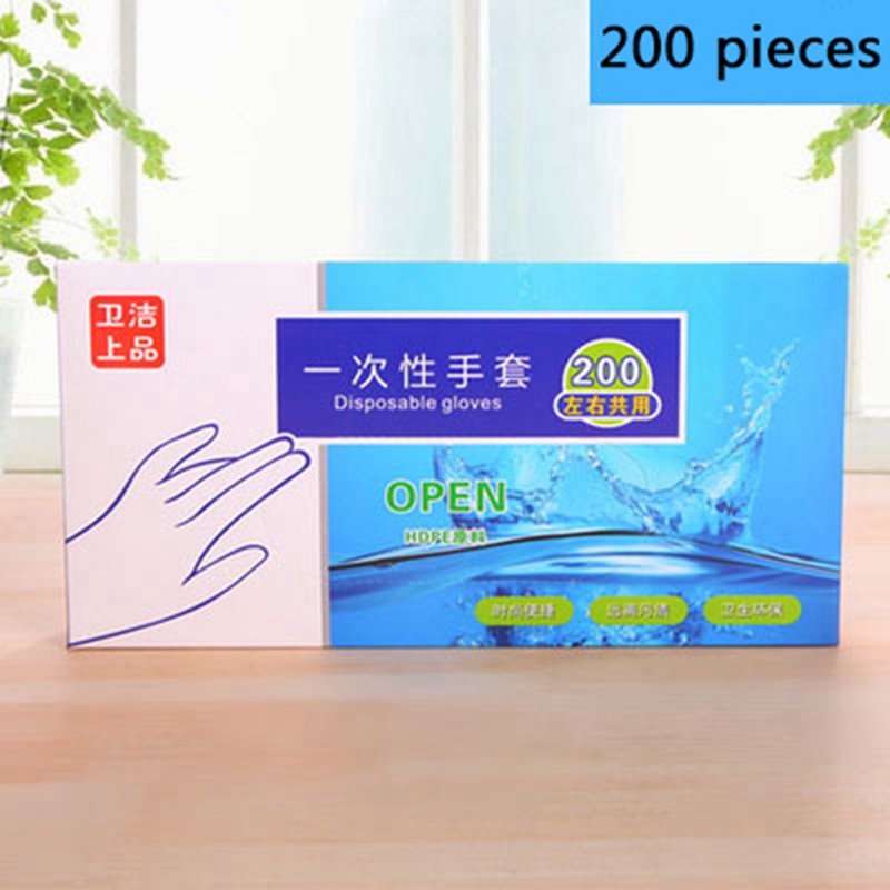 Set 200 Găng Tay Nilon Trong Suốt Sử Dụng Một Lần Tiện Lợi