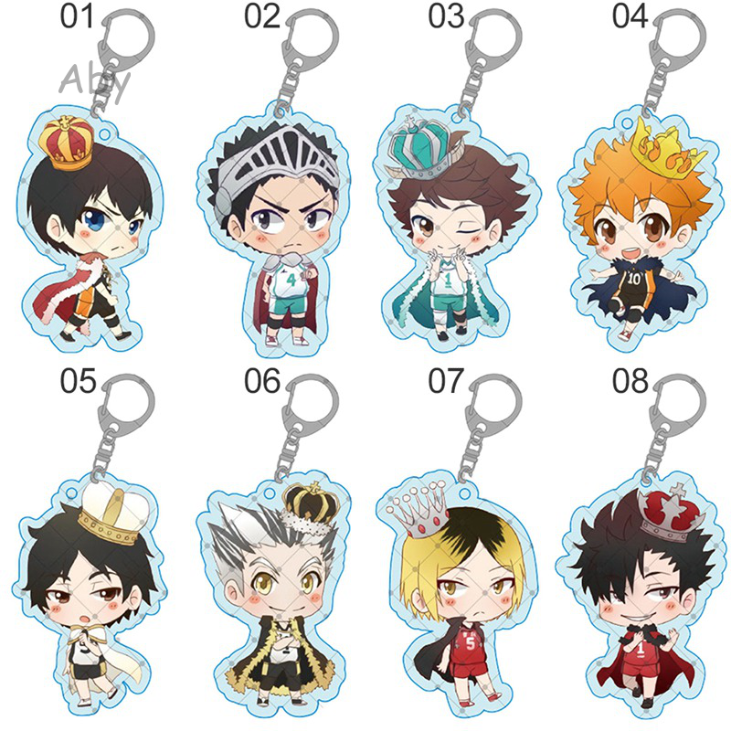 Móc khóa kim loại hình nhân vật Aanime Haikyuu xinh xắn