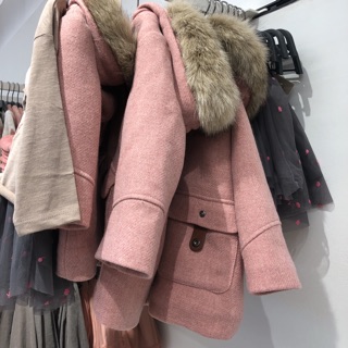 COMBO ÁO KHOÁC DẠ ZARA MŨ LÔNG