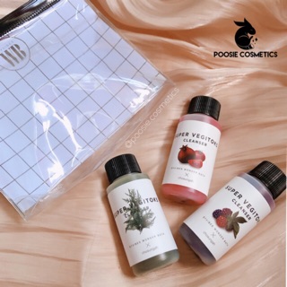 Sửa rửa mặt thải độc rau củ Super Vegitoks Cleanser minikit (3 chai)