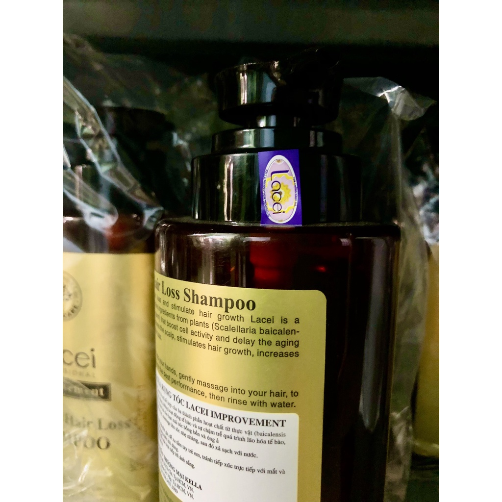 Dầu gội chống rụng và kích thích mọc tóc Lacei Improvement Prevents Hair Loss Shampoo 500ML / Dầu Gội Lacei Nâu