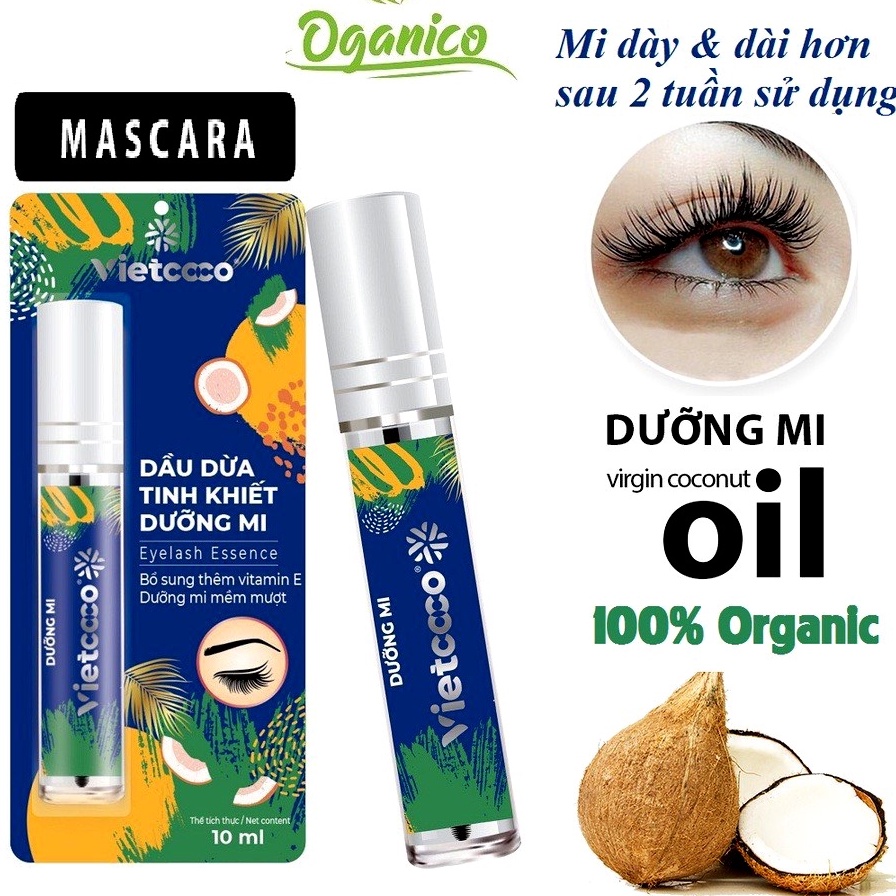 DẦU DỪA NGUYÊN CHẤT DƯỠNG MI VIETCOCO -10ml - THIẾT KẾ SIÊU TINH TẾ