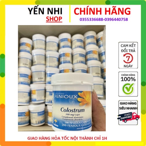 Sữa Non Fenioux Colostrum Pháp hộp 200 viên