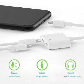 Đầu cắm chia cổng lightning 2 trong 1 cho iPhone