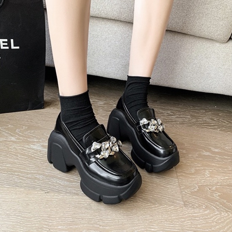 GIÀY LƯỜI OXFORD O84 ĐẾ CAO 7CM QUAI XÍCH