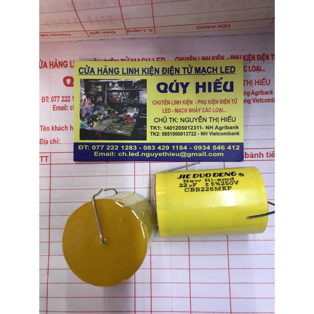 QH-Tụ loa 22uf 250v loại tròn đẹp