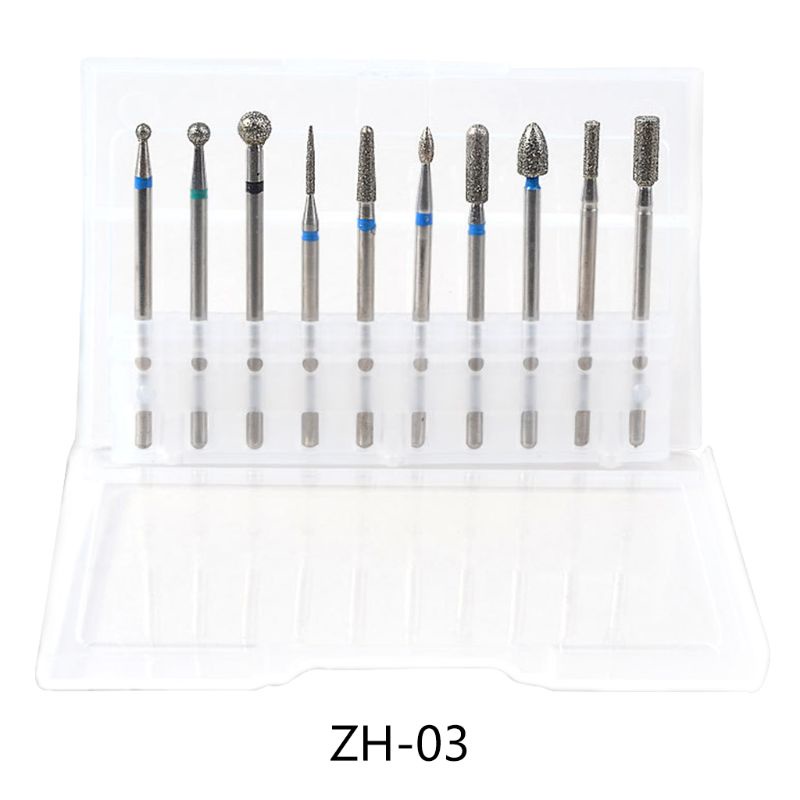 Set 10 Đầu Mài Móng Tay Bằng Hợp Kim Chất Lượng Cao