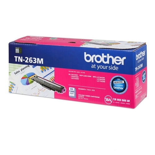 Hộp mực Brother TN-263 BK/C/Y/M CHINH HÃNG | Mực máy in Brother HL L3230Cdn/ DCP L3551Cdw/ MFC L3750Cdw