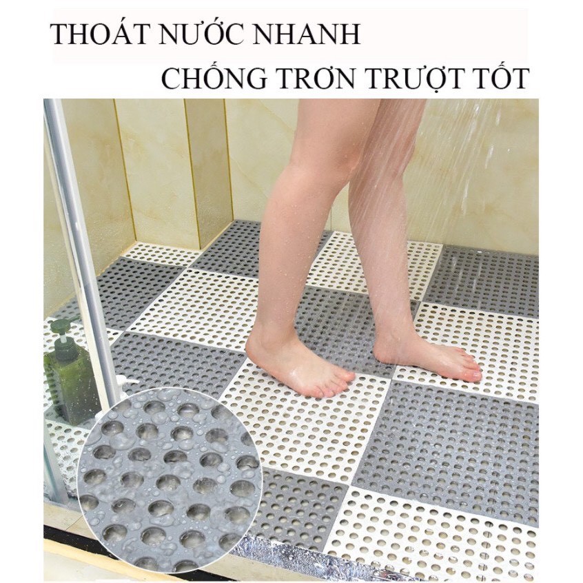 Thảm Nhựa Ghép Chống Trơn Kháng Khuẩn [ XẢ KHO] Chống Trơn Nhà Tắm ,Nhà Vệ Sinh Kích Thước 30cm x 30cm