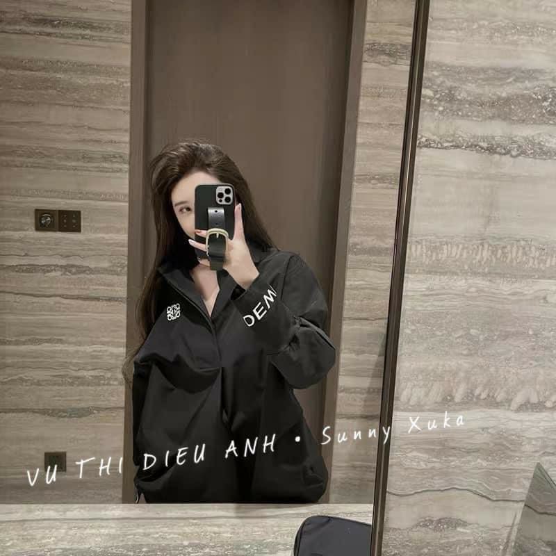 Áo sơ mi thêu tay bo len