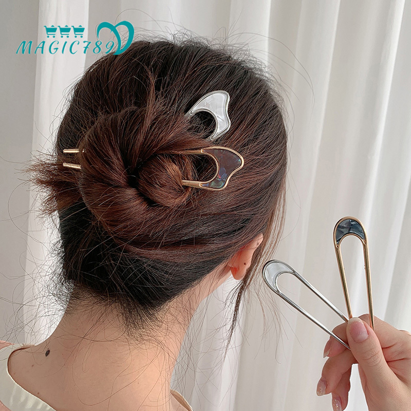 Trâm Cài Tóc Chữ U 789 Thiết Kế Đơn Giản Phong Cách Cổ Điển