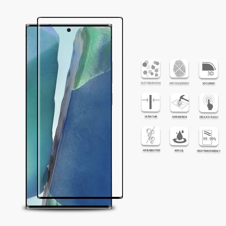 Kính cường lực 9D bảo vệ màn hình cong cho Samsung Note 20 20 Ultra Note20 Lite Ultra 2 Plus