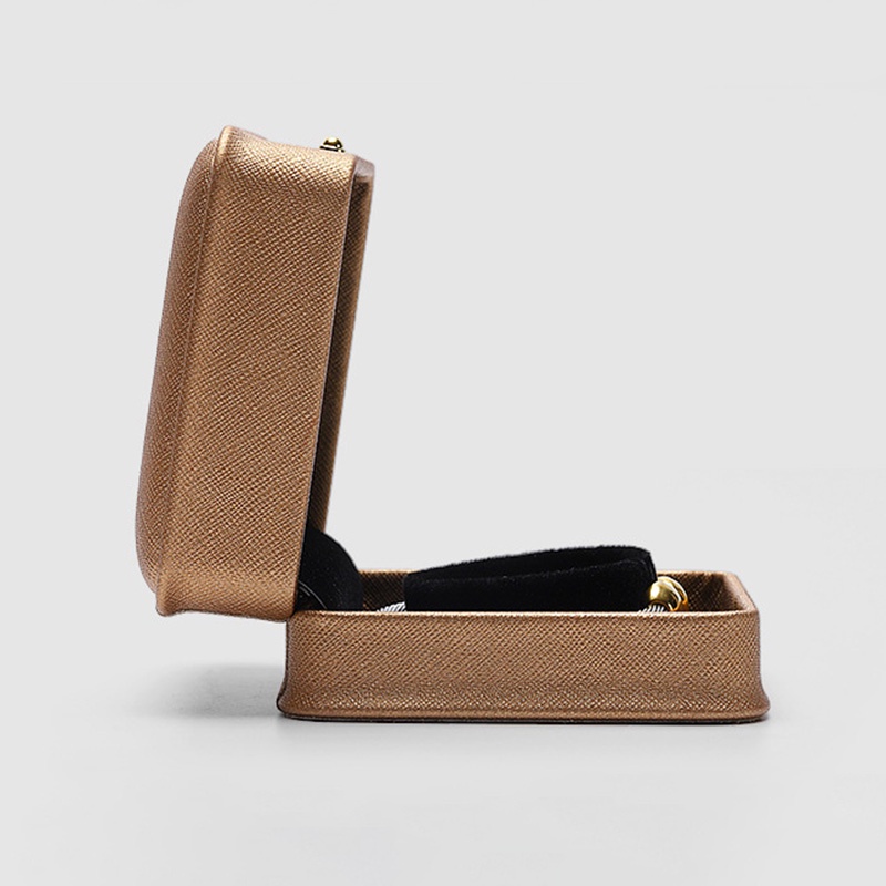 Hộp Đựng Trang Sức Bằng Da PU Cao Cấp Hình Chữ Thập Đính Ngọc Trai Sang Trọng