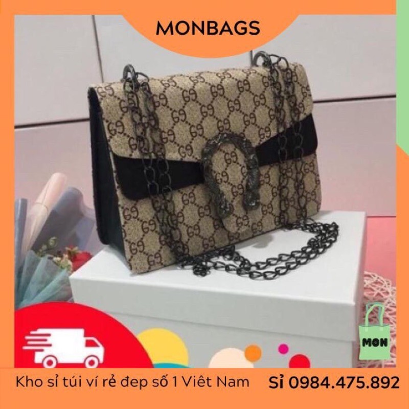 Túi Xách Nữ Đầu Rồng Vân CG 4 Màu MonBags