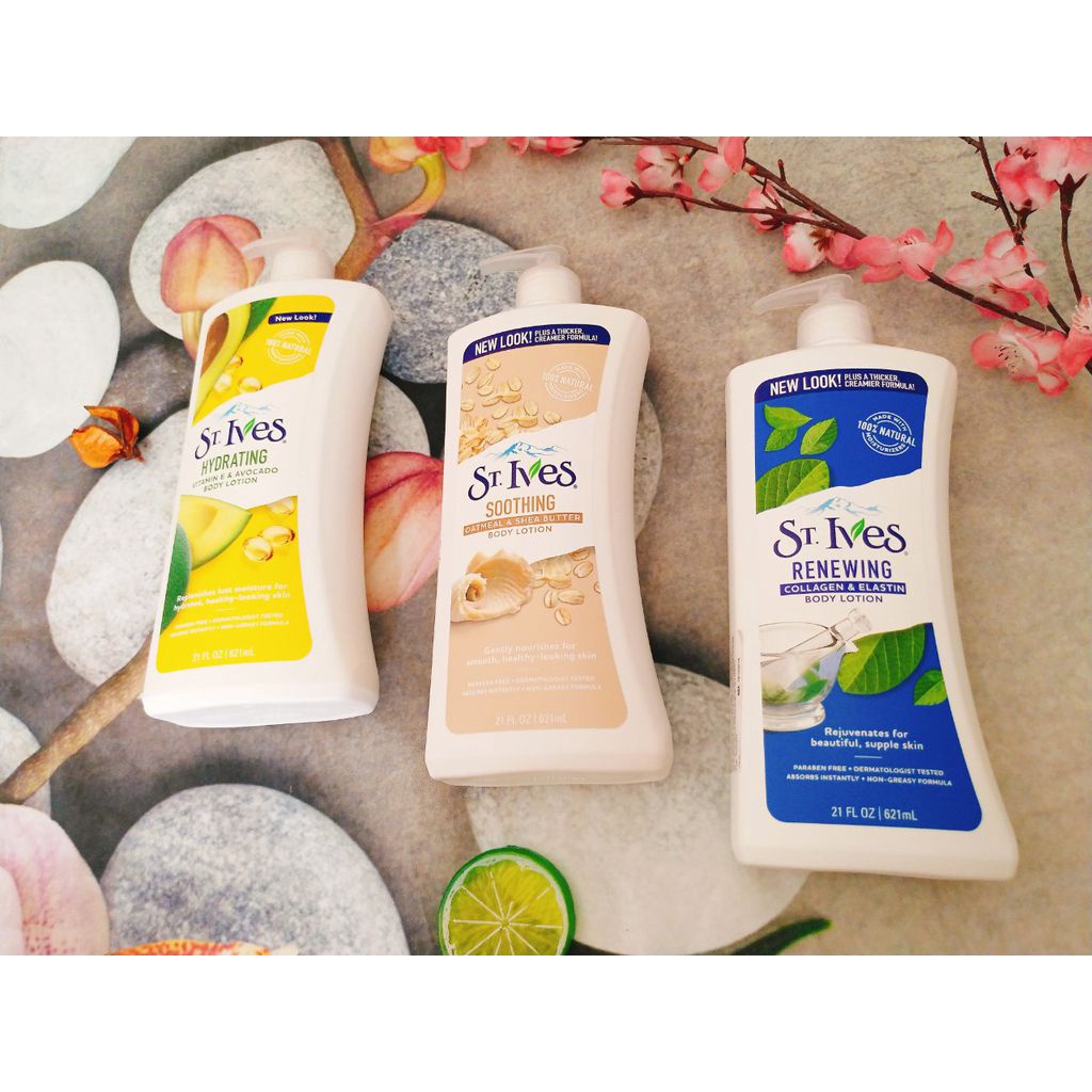 Sữa Dưỡng Thể Toàn Thân St.Ives Cấp Ẩm Phục Hồi Da Làm Trắng Da Chống Lão Hóa Body Lotion 621ml - Khongcoson