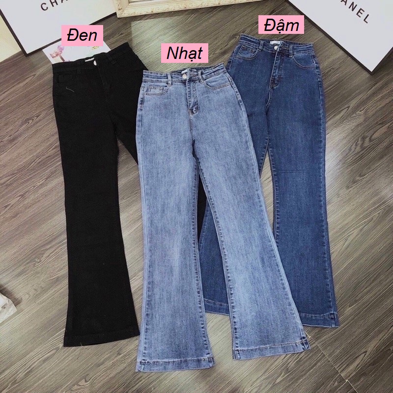 Quần Jeans Ống Pass - Loe Size Lớn Dáng Dài Đẹp QJ37