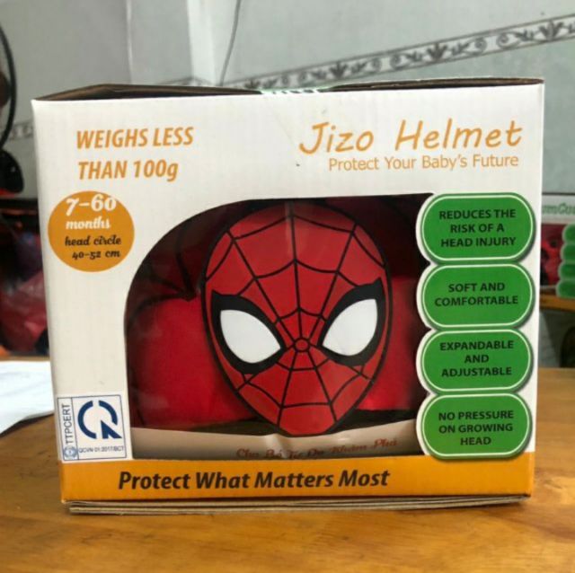 Nón bảo hiểm cho bé JIZO HELMET (MUMGUARD) mẫu Spiderman