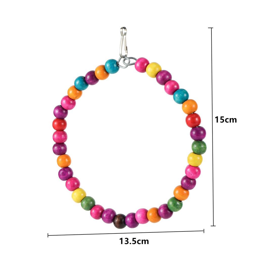 1 Bộ 6 Thang Dây Đồ Chơi Nhiều Màu Sắc Gắn Chuông Cho Chim Vẹt