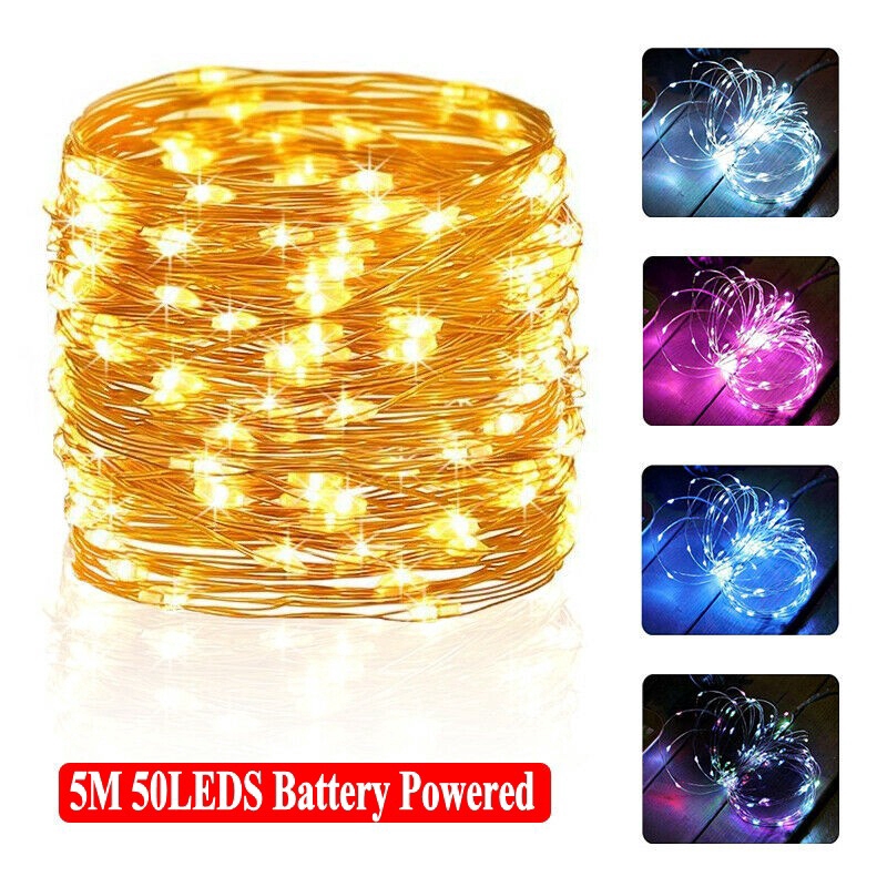 Dây đèn led 5m 50 bóng dùng để trang trí