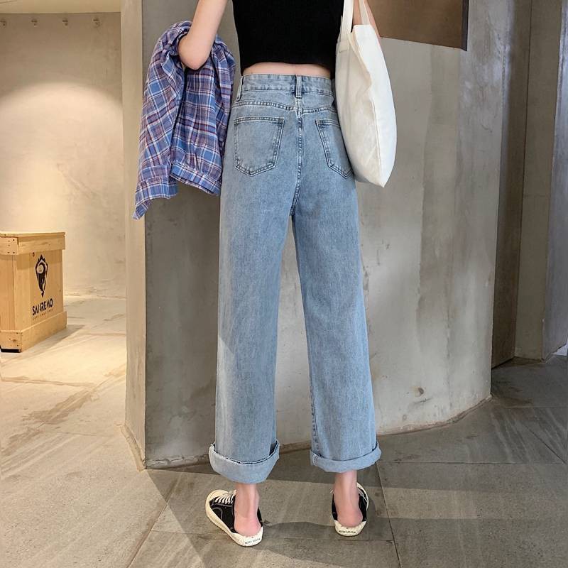 [Size S,M,XL,4XL] Quần jeans nữ ống rộng Ulzzang Quảng Châu QDJ44
