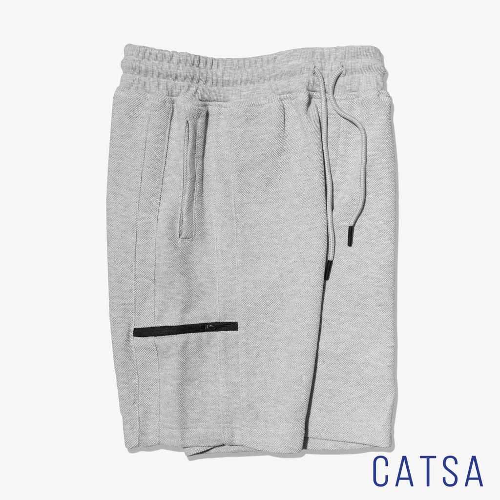 Quần short thun nam xám, đen CATSA form chuẩn, đẹp, thể thao QSJ057 - QSJ059