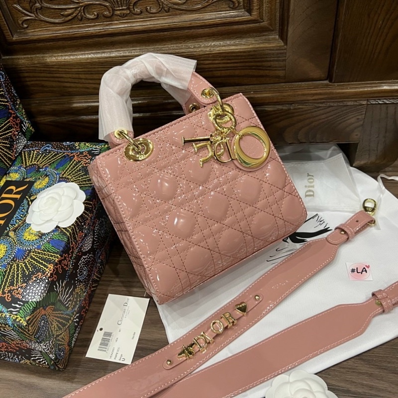 Túi nữ xách tay đeo chéo sang trọng C Lady bóng 5 màu  FULLBOX