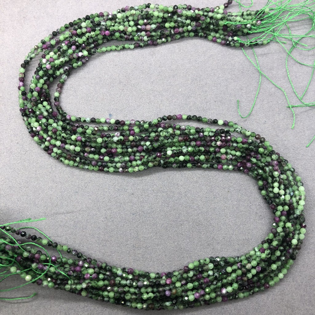 Chuỗi Hạt Đá Ruby Tự Nhiên 2 / 3 / 4mm