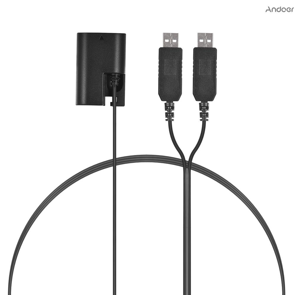 Andoer Bộ Nguồn Điện Kép Usb Adpater Dr-E6 Dc Thay Thế Lp-E6 Cho Canon Eos 5d Mark Ii 5d Mark Iii 5d Mark Iii, 5d Markd 60, 7d Ii, 6 Ii, 7d