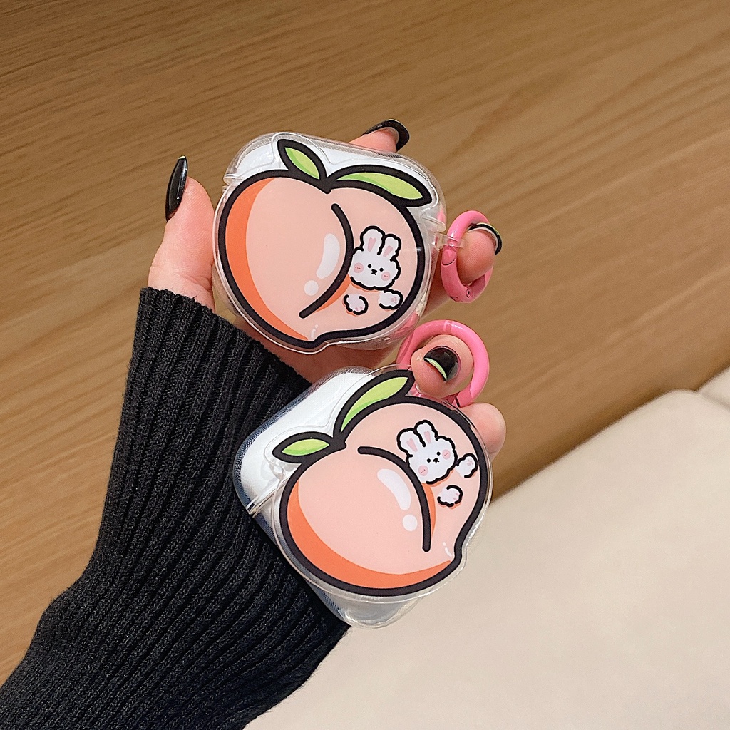 Vỏ Bảo Vệ Hộp Sạc Tai Nghe AirPods 1 2 pro 3 2021 gen3 Bluetooth Không Dây Bằng Silicon Tpu Mềm Họa Tiết Động Vật Trái Cây Dễ Thương