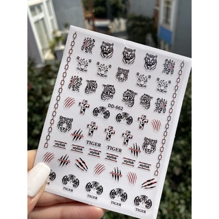 Sticker dán móng con Hổ