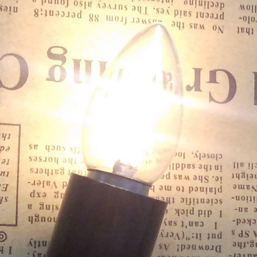 YIYU Bóng Đèn Sợi Tóc Tiết Kiệm Năng Lượng Candelabra 220V E12 Với 4 Bóng Đèn Thủy Tinh Ánh Sáng Trắng Ấm