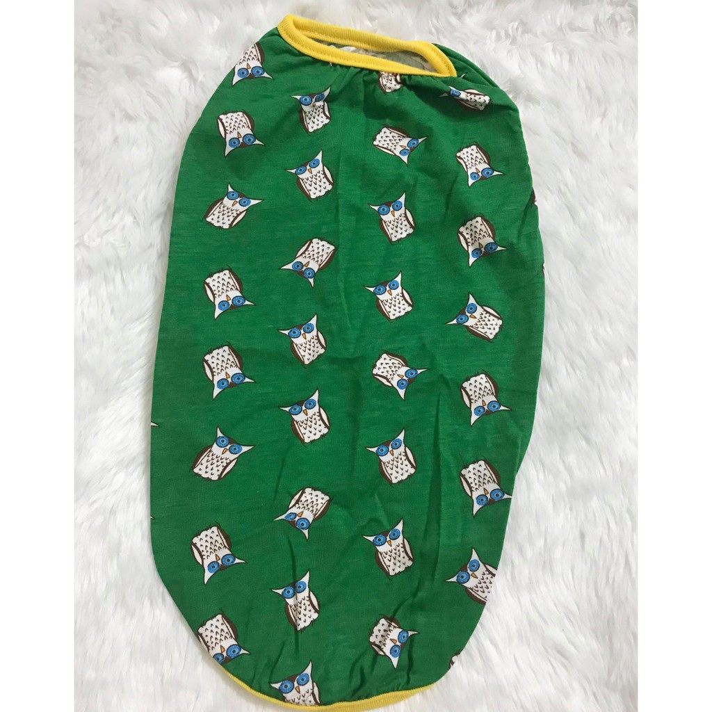CAMPET - Quần Áo Họa Tiết Cú Mèo Xanh Cho Thú Cưng Size 5kg