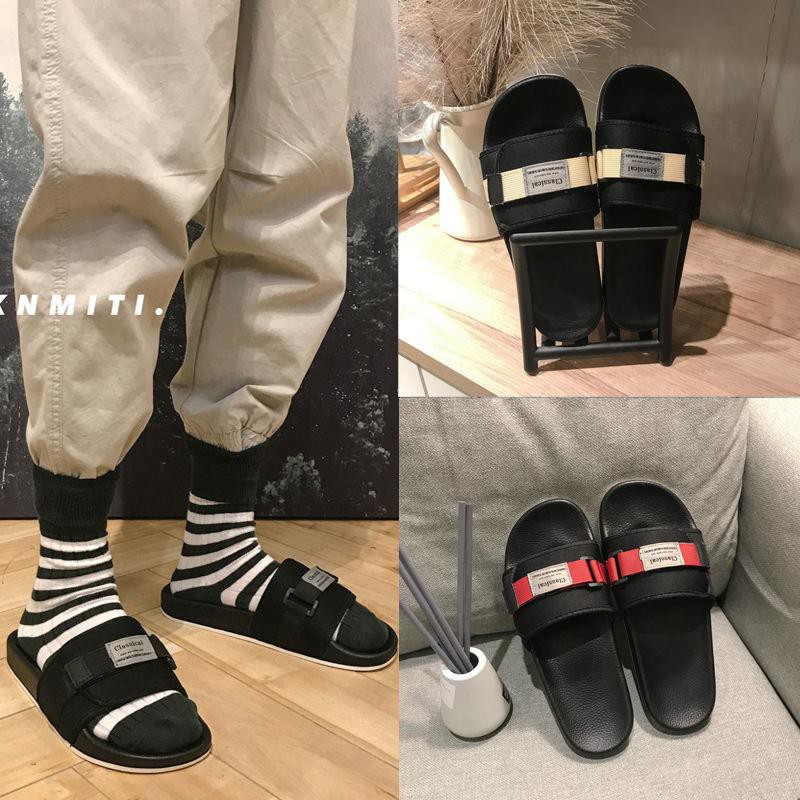 Dép quai ngang đế bằng chống trượt phong cách Hàn Quốc thời trang mùa hè dành cho nam