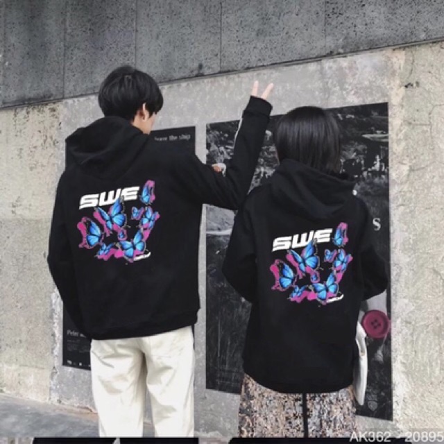 Áo Khoác Hoodie Nam Nữ Nỉ Bông Dày Dặn Hàng QC Áo Khoác Hoodie Nỉ Sweater Nam Nữ Nỉ Ngoại in SWE BƯỚM - AK3362 | BigBuy360 - bigbuy360.vn