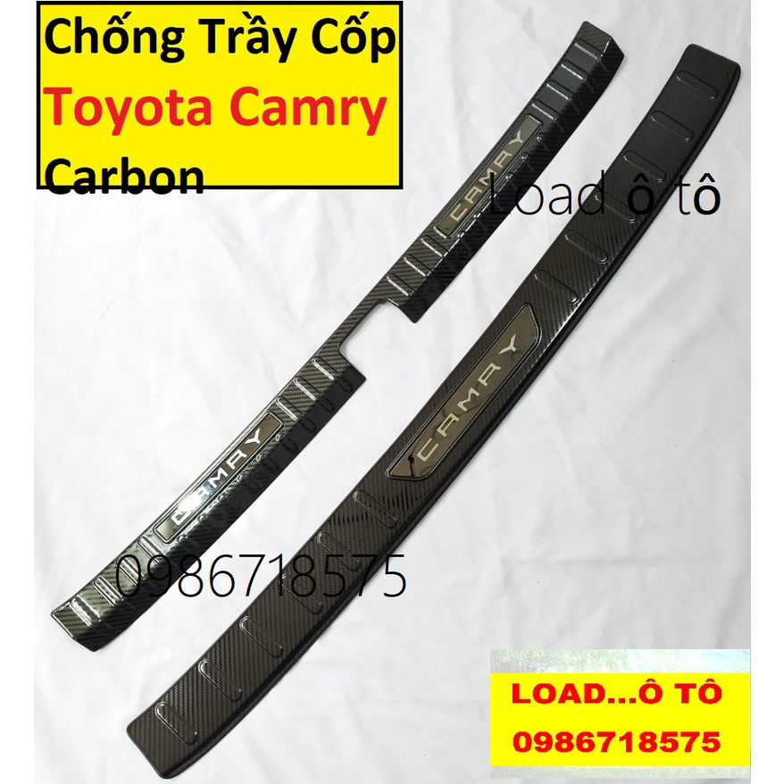 Bộ Chống Trầy Cốp Xe Toyota Camry 2022-2019 Mẫu Carbon Cao Cấp