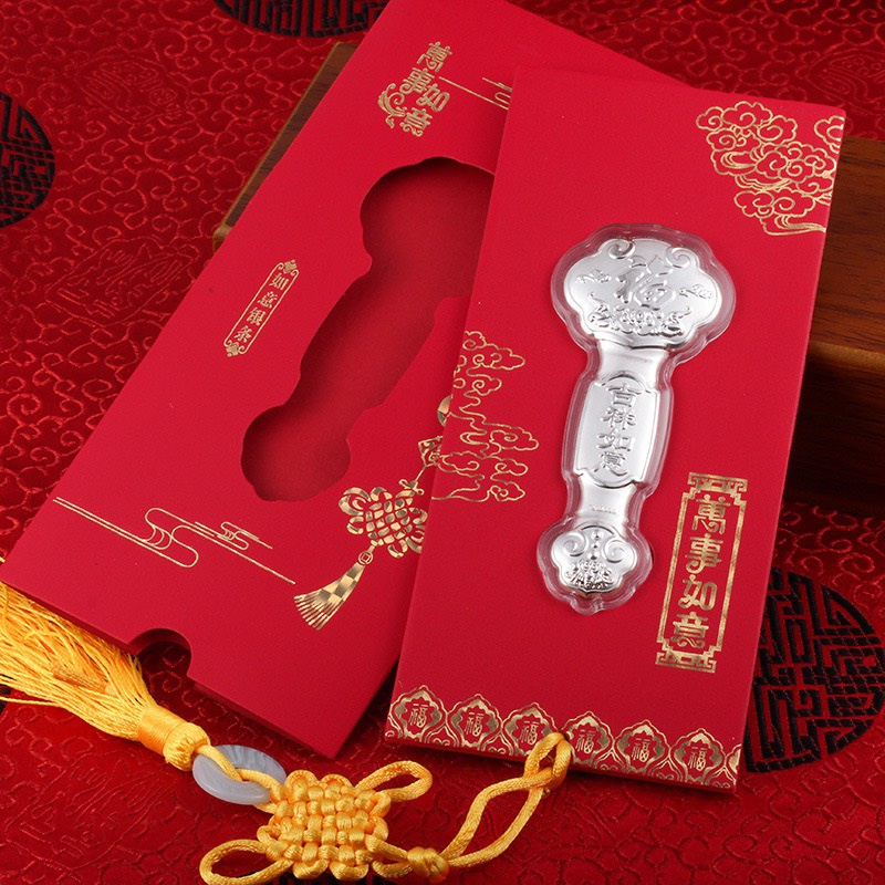 [ Hàng chuẩn store ] Bao Lì xì như ý mạ vàng, bạc có giấy chứng nhận Cao Cấp