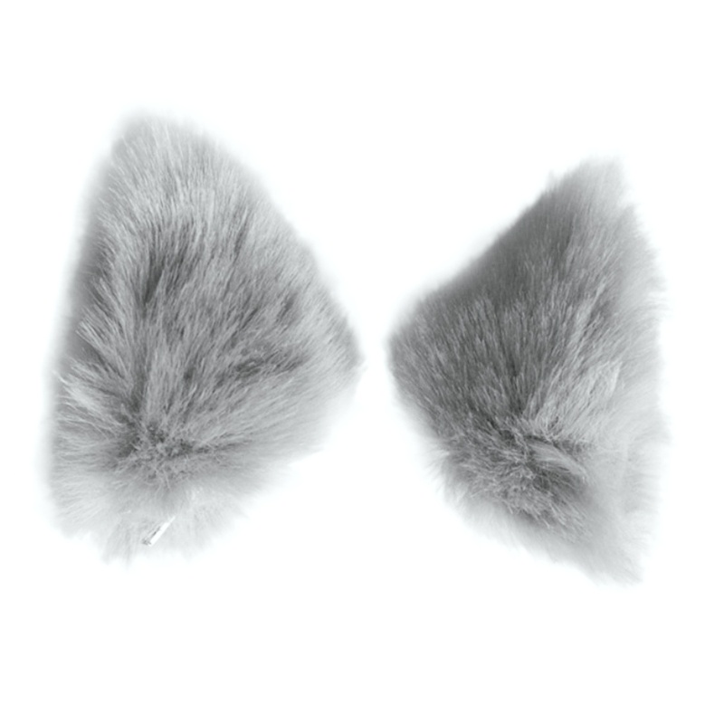 Kẹp Tóc Hình Tai Mèo Phối Lông Nhân Tạo Phong Cách Lolita