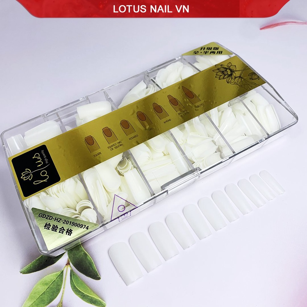 Móng úp Lotus nhám đủ phom size từ 0-9 chính hãng