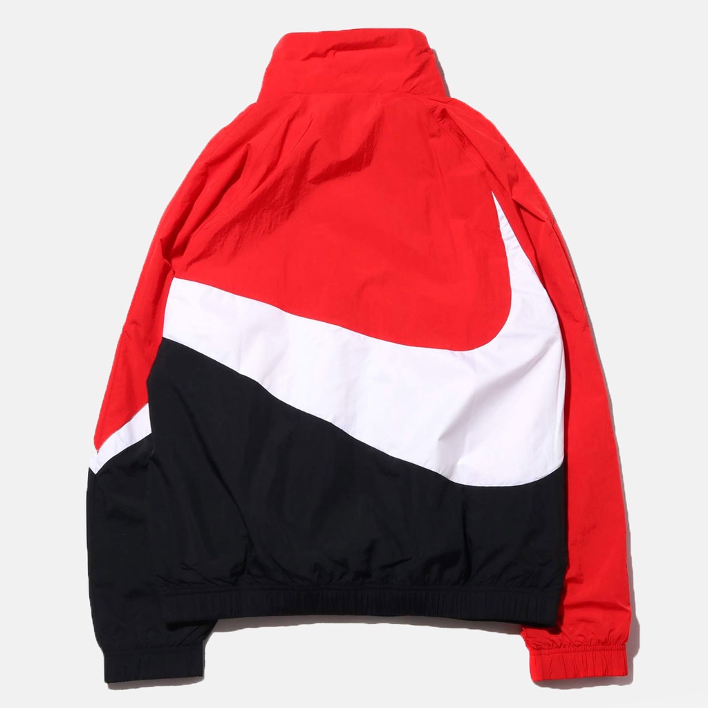 ÁO KHOÁC NIKE SWOOSH WOVEN - ĐEN / TRẮNG / ĐỎ