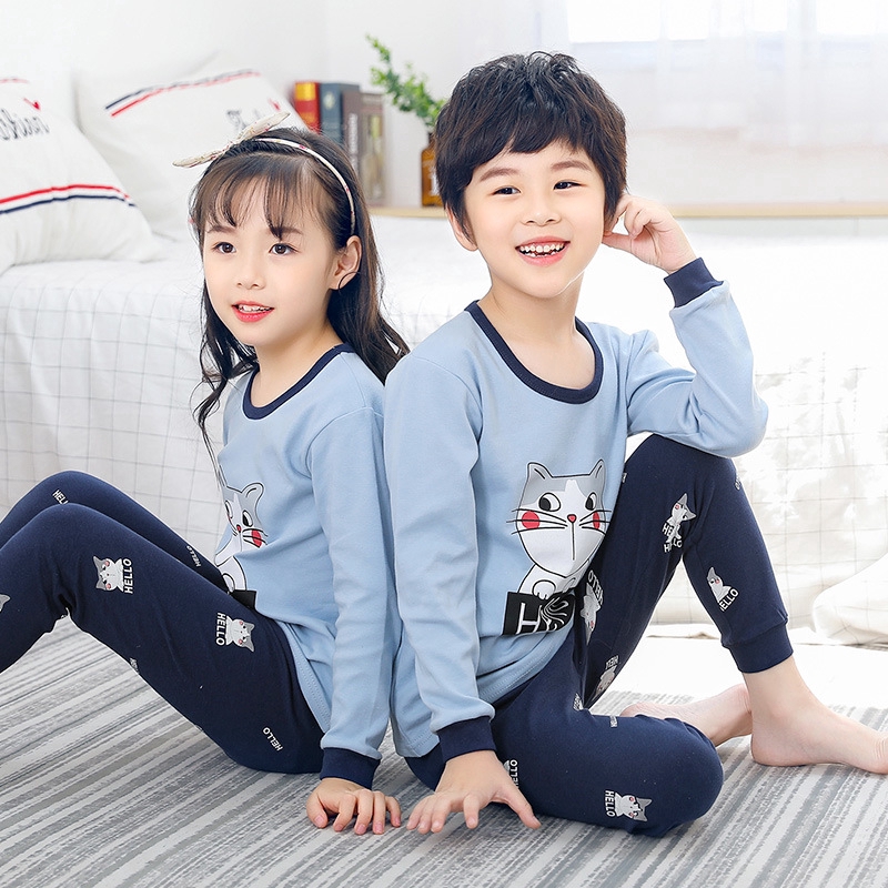 Bộ Đồ Ngủ Cotton Giữ Ấm Cho Bé Trai Từ 2-18 Tuổi