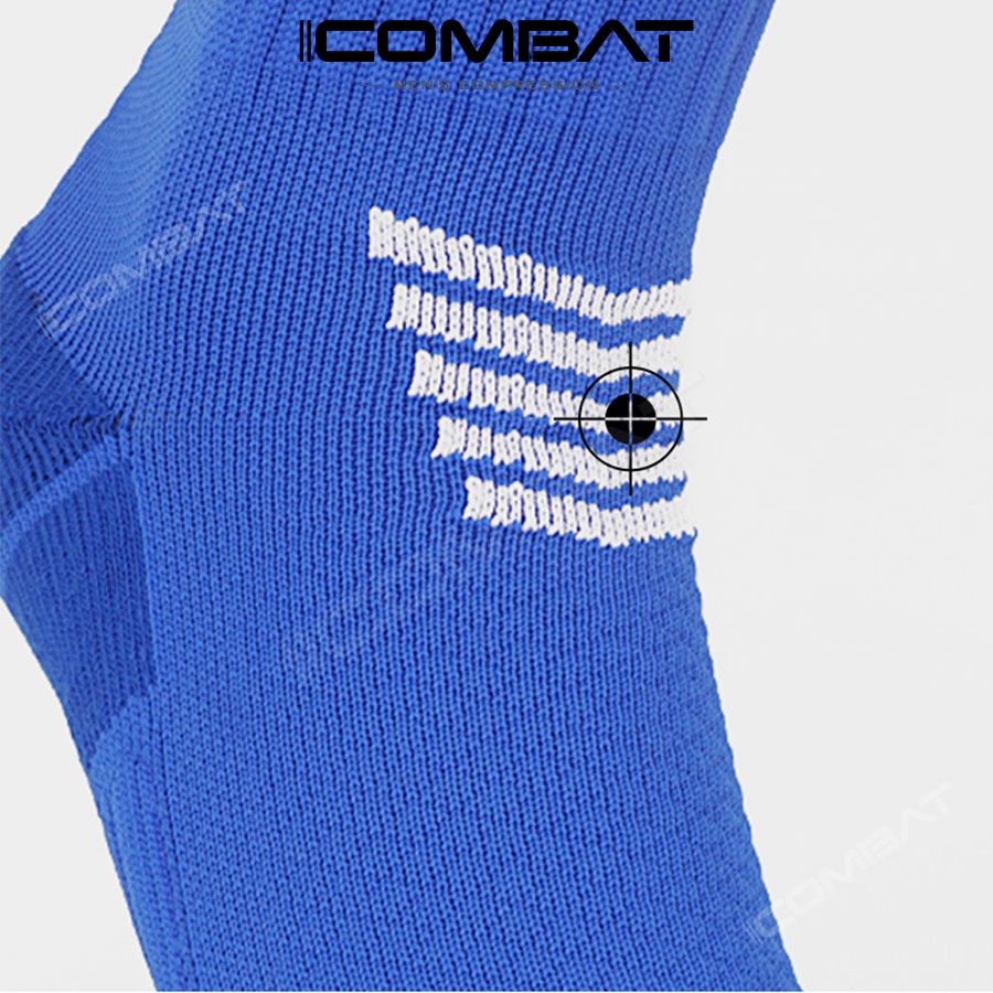 Vớ đá banh nam cổ cao vải cotton iCOMBAT tất bóng đá thể thao chuyên dụng