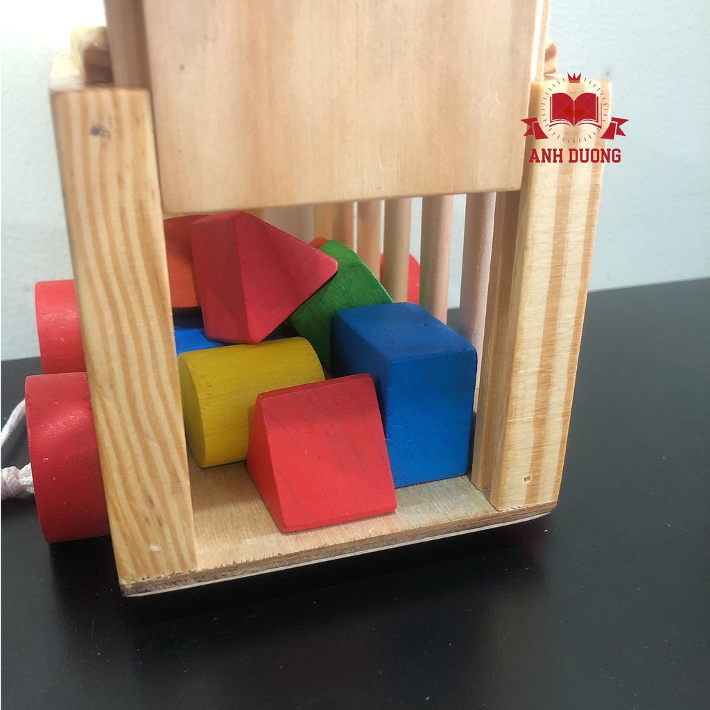 Xe Cũi Thả Hình Khối- Ô Tô Thả Hình- Đồ Chơi Phát Triển Tư Duy Cho Trẻ
