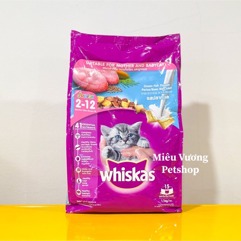 Hạt Whiskas Junior gói 1.1kg cho mèo con